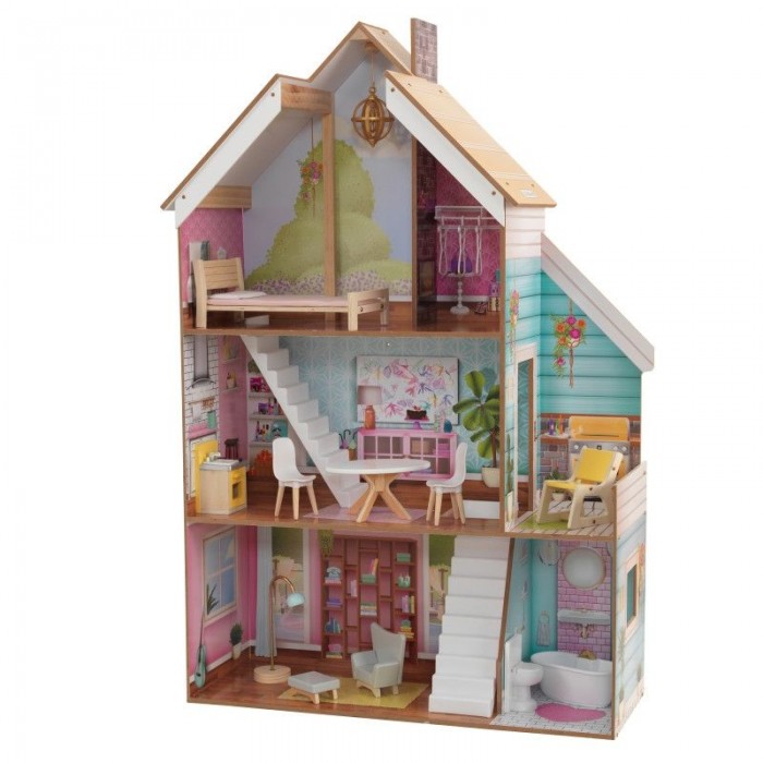 Casuta de papusi din lemn Juliette Zoey Dollhouse Kidkraft EZ Kraft Assembly